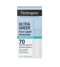 Cargar imagen en el visor de la galería, Neutrogena Ultra Sheer Face Liquid Sunscreen Spf 70