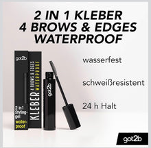 Cargar imagen en el visor de la galería, Got2b Kleber 4Brows & Edges Waterproof Gel para cejas y cabello