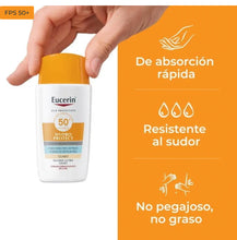Cargar imagen en el visor de la galería, Eucerin Protector Solar Spf 50+ Hydro Protect Fluido Ultra Light con color