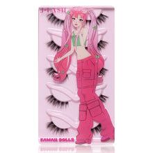Cargar imagen en el visor de la galería, JLash Kawaii Dollz Paquete 5 Pares de pestañas