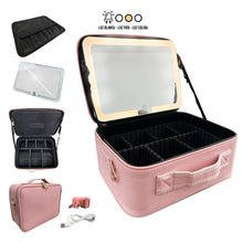 Cargar imagen en el visor de la galería, Maletín para maquillaje con espejo y luz led