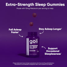 Cargar imagen en el visor de la galería, Goli Extra-Strenght Sleep 10mg Melatonin