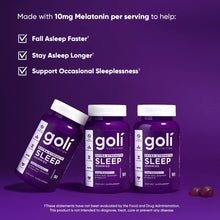 Cargar imagen en el visor de la galería, Goli Extra-Strenght Sleep 10mg Melatonin