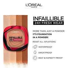 Cargar imagen en el visor de la galería, Polvos loreal Infallible Fresh Wear Foundation in a Powder