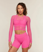 Cargar imagen en el visor de la galería, Gymshark Hybrid Mesh Long Sleeve Top
