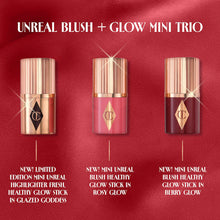 Cargar imagen en el visor de la galería, Charlotte Tilbury Mini Unreal Blush + Glow Trio

