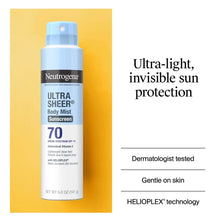 Cargar imagen en el visor de la galería, Neutrogena Ultra Sheer Body Mist SPF 70
