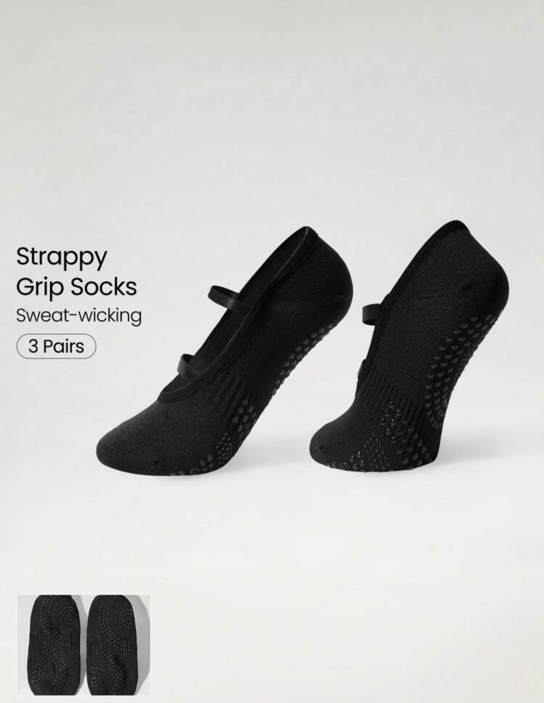 Glowmode calcetines antideslizantes unitalla para yoga, barre o pilates (3 pares)