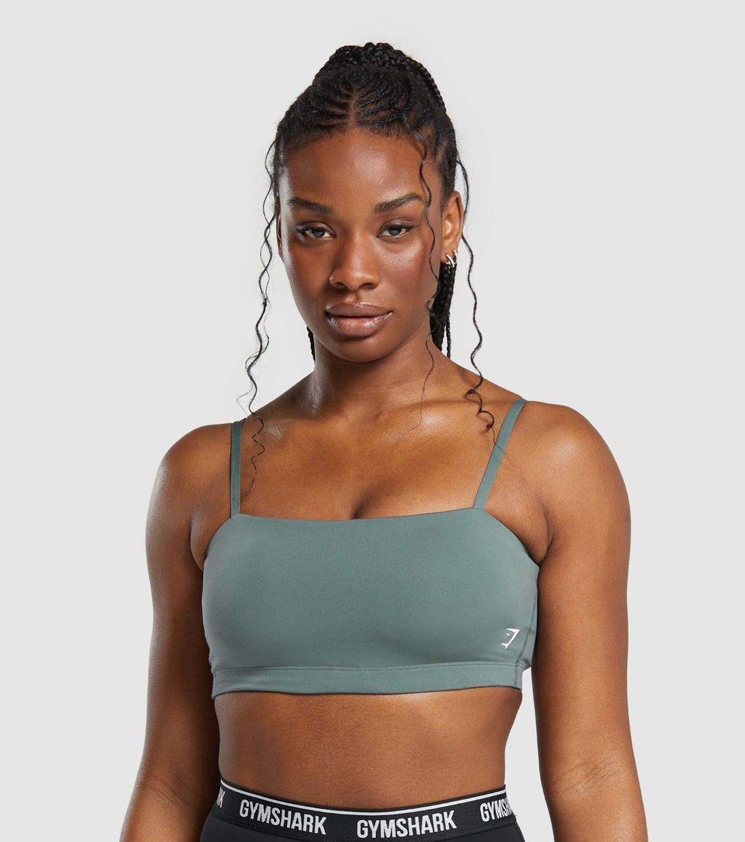 Gymshark sport bra cut out bandeau cargo teal