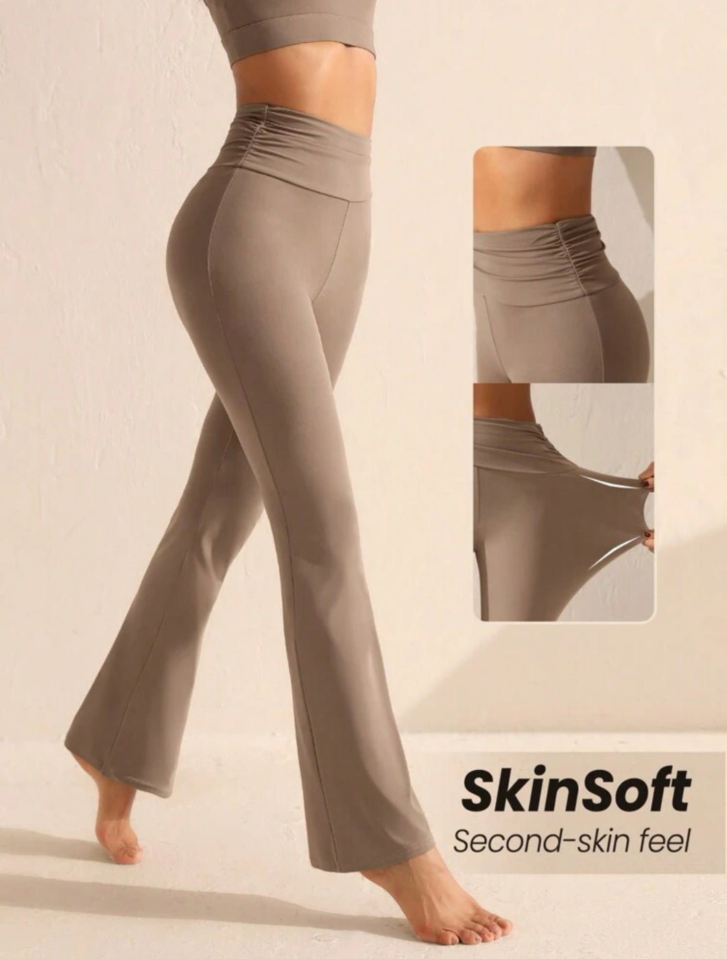 Pantalon legging deportiva pierna acampanada