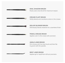 Cargar imagen en el visor de la galería, Morphe Eye Stunners 6-Piece Eye Brush Collection + Bag
