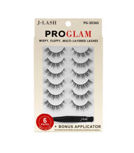 Cargar imagen en el visor de la galería, JLash Pro Glam 6 Pares Multi Pack de Pestañas + Pinzas (Aplicador)
