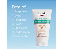 Cargar imagen en el visor de la galería, Eucerin Sensitive Mineral Zinc Oxide Protector Solar
