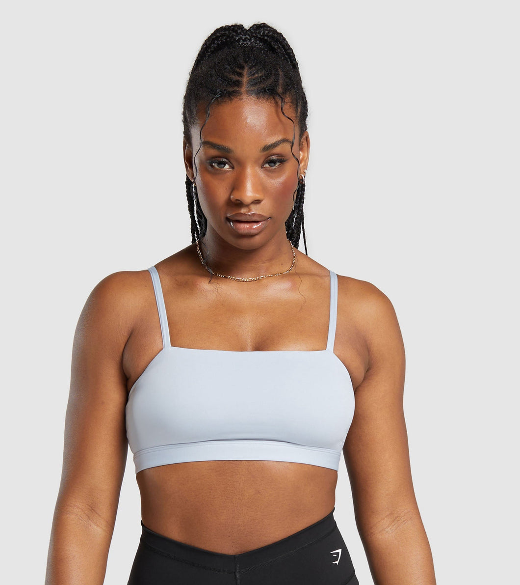 Gymshark cut out bandeau sport bra fresh blue