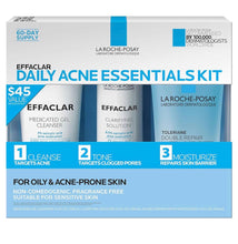 Cargar imagen en el visor de la galería, La Roche Posay Effaclar Daily Acne Essentials Kit para piel grasa con tendencia a acné.

