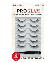 Cargar imagen en el visor de la galería, JLash Pro Glam 6 Pares Multi Pack de Pestañas + Pinzas (Aplicador)
