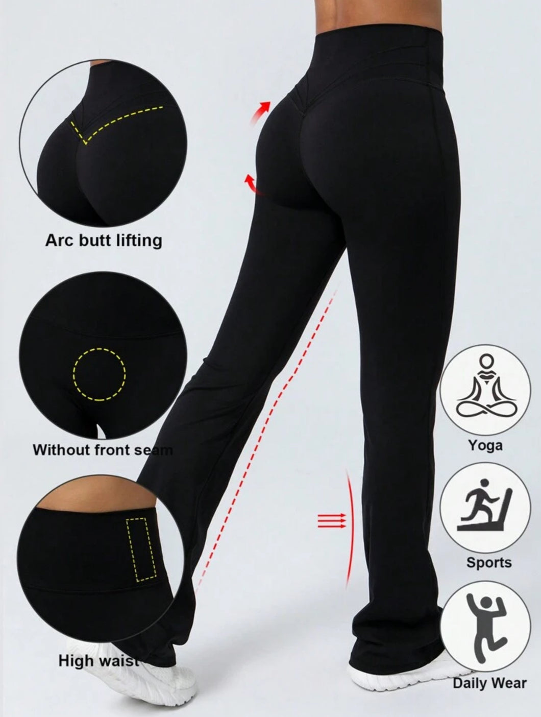 Pantalon deportivo acampanado leggings