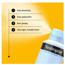 Cargar imagen en el visor de la galería, Neutrogena Ultra Sheer Body Mist SPF 70

