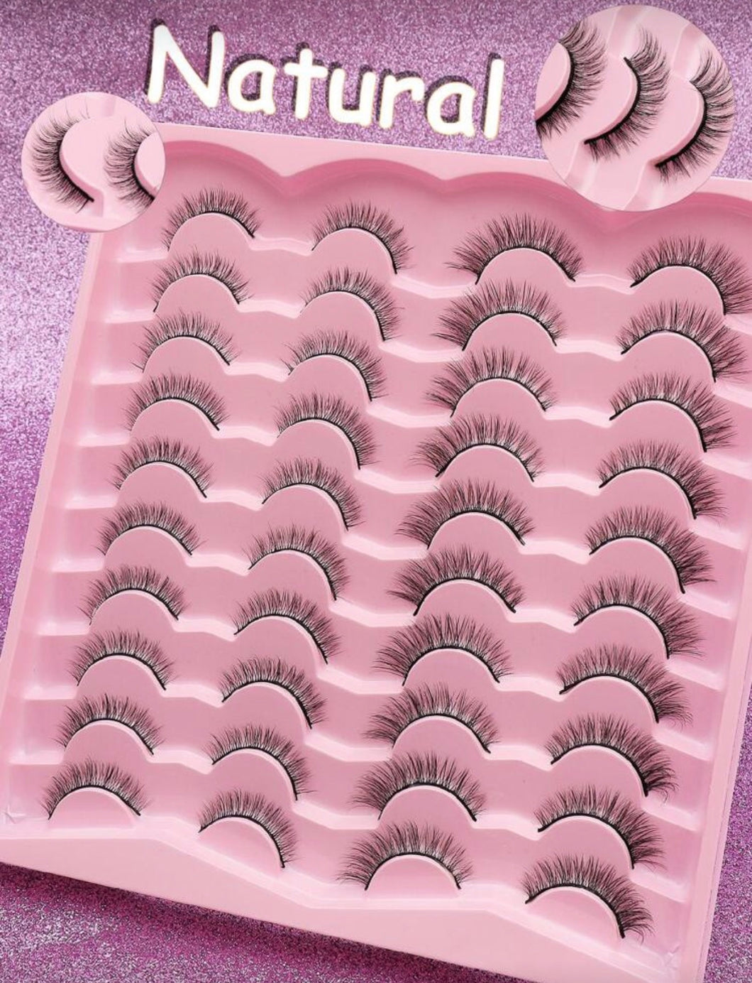 Set de 20 pares de pestañas