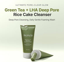 Cargar imagen en el visor de la galería, Arencia Green Tea + Lha Deep Pore Rice Cake Cleanser Limpiador facial
