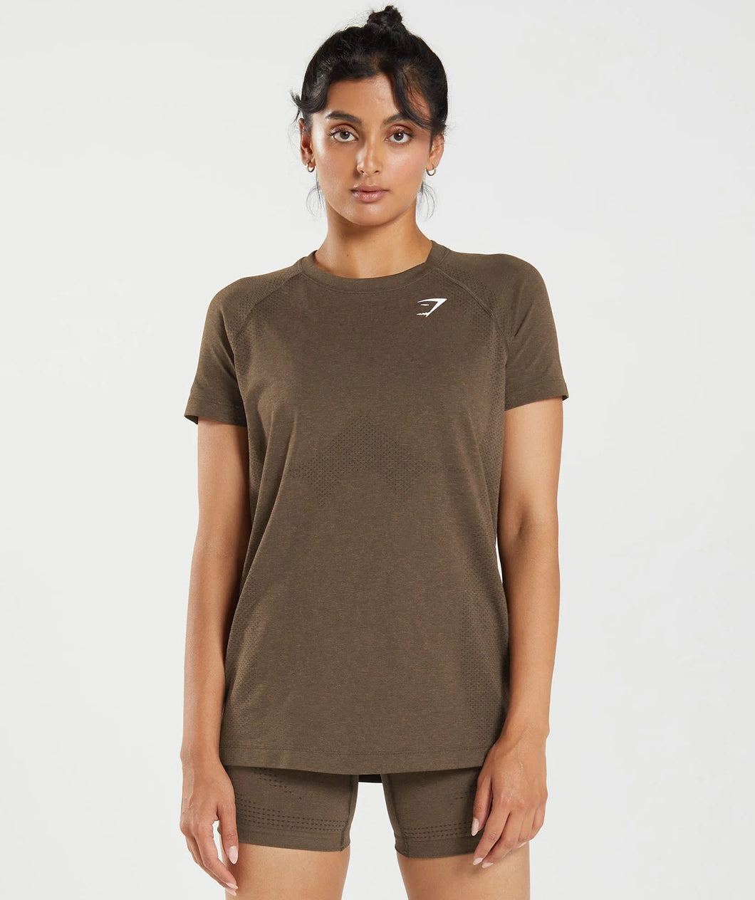 Gymshark Vital Seamless Light T-Shirt Camiseta deportiva “Espresso Marl”