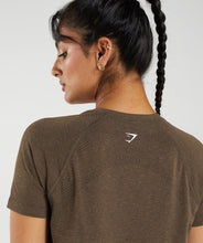Cargar imagen en el visor de la galería, Gymshark Vital Seamless Light T-Shirt Camiseta deportiva “Espresso Marl”
