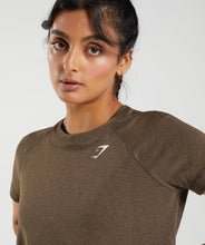 Cargar imagen en el visor de la galería, Gymshark Vital Seamless Light T-Shirt Camiseta deportiva “Espresso Marl”
