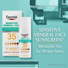 Cargar imagen en el visor de la galería, Eucerin Sensitive Mineral Face Protector Solar con Tinta Spf 35
