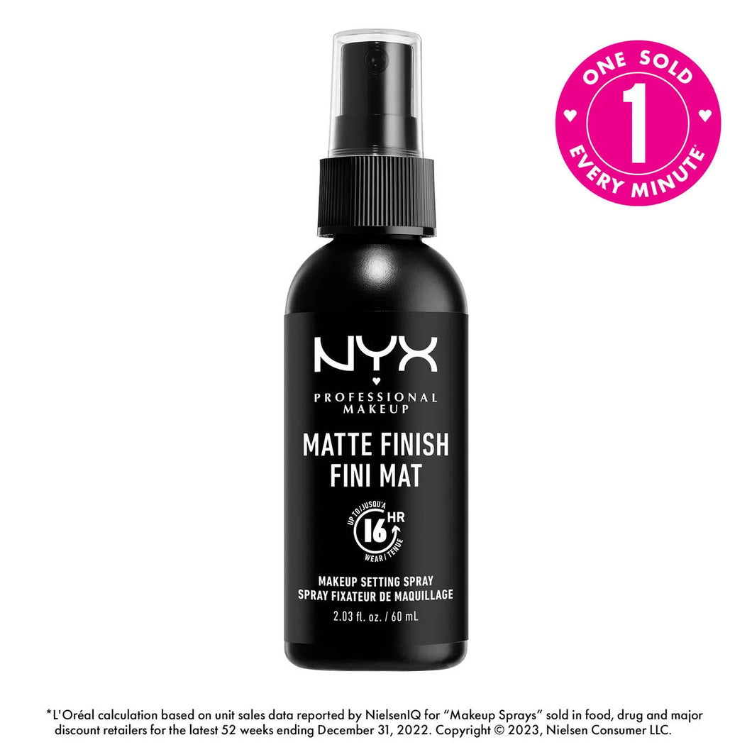 Nyx Matte Finish Makeup Setting Spray Fijador de maquillaje acabado matte
