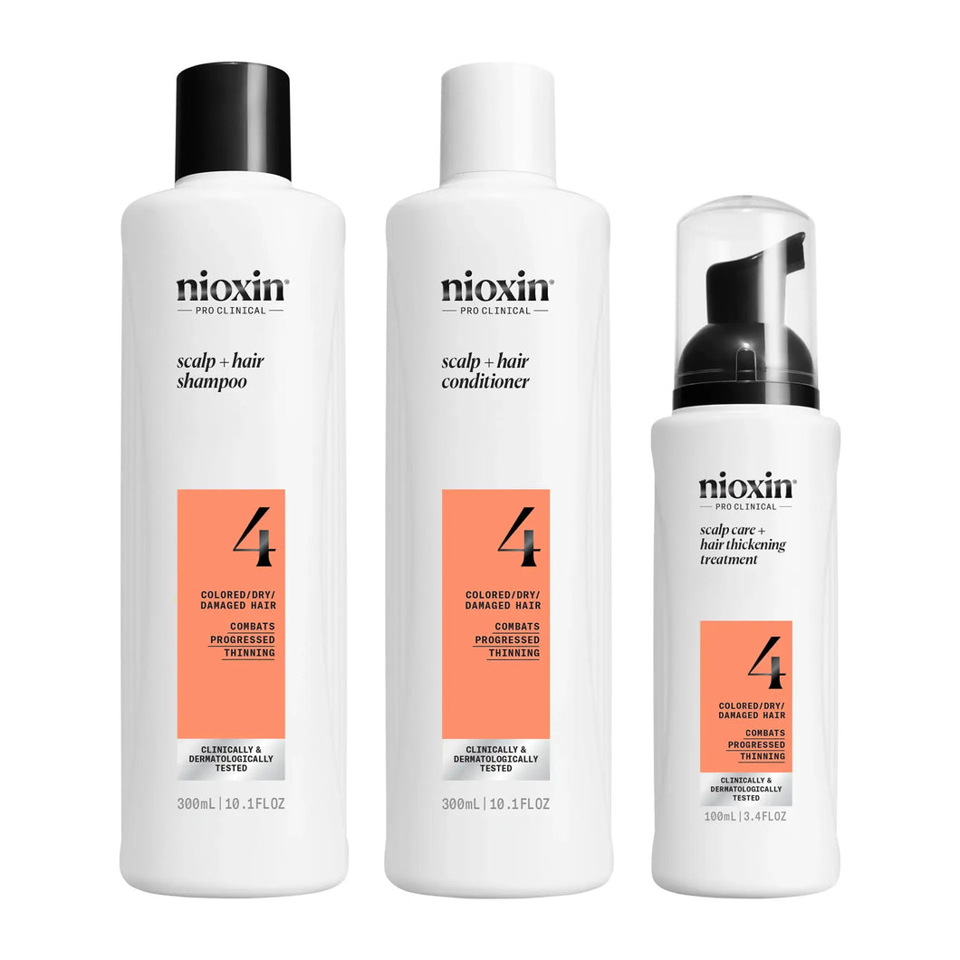 Nioxin SYSTEM KIT 4
FOR COLORED HAIR WITH PROGRESSED THINNING