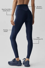 Cargar imagen en el visor de la galería, Alo yoga airlift high waist top notch leggings Navy
