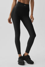 Cargar imagen en el visor de la galería, Alo yoga airlift high waist top notch leggings Black
