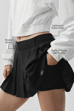 Cargar imagen en el visor de la galería, Alo yoga Rally Tennis Skirt Black
