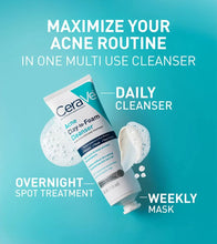 Cargar imagen en el visor de la galería, Cerave Acne Clay To Foam Cleanser Limpiador Facial
