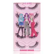 Cargar imagen en el visor de la galería, JLash Kawaii Dollz Paquete 5 Pares de pestañas
