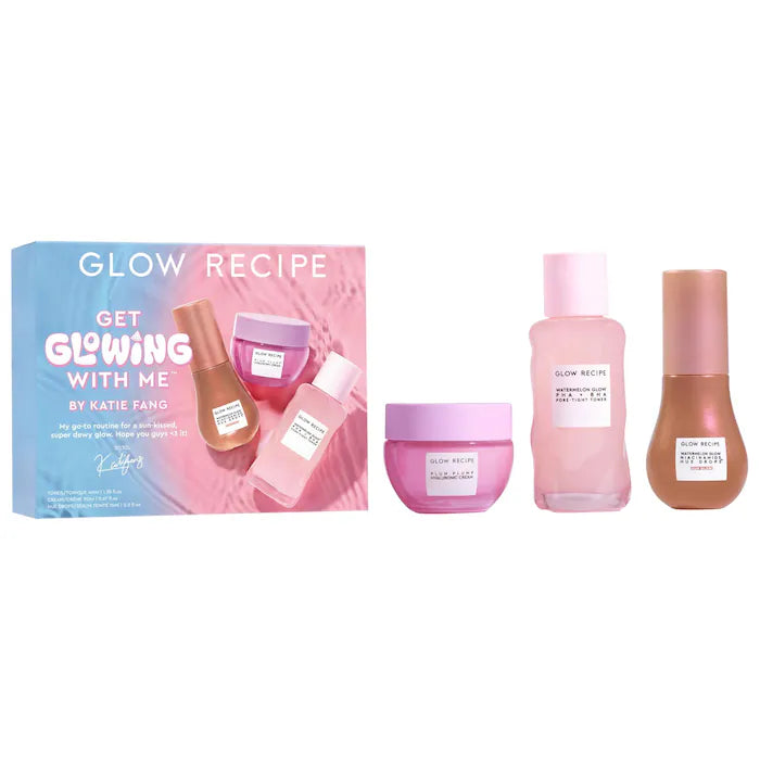 Glow Recipe Get Glowing With Me™ Kit by Katie Fang with Hue Drops Tinted Serum sephora set