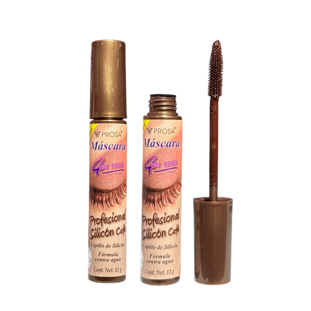 Prosa mascara de pestañas profesional silicon color café