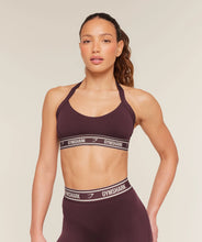 Cargar imagen en el visor de la galería, Gymshark Light Support Halter Neck Logo Purple Conjunto Deportivo
