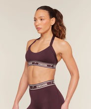 Cargar imagen en el visor de la galería, Gymshark Light Support Halter Neck Logo Purple Conjunto Deportivo
