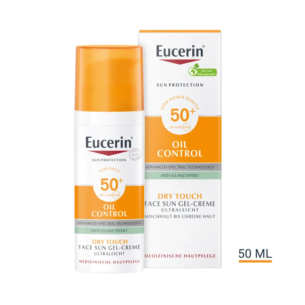 Eucerin Protector Solar SPF 50 Toque Seco, dry touch, sun gel cream