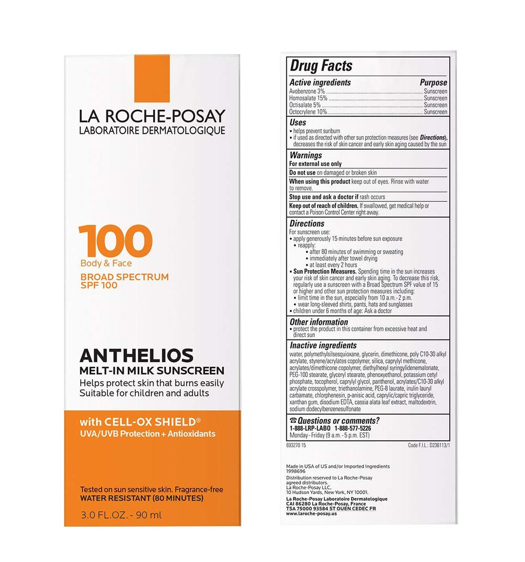 Roche Posay Anthelios SPF 100 melt in milk